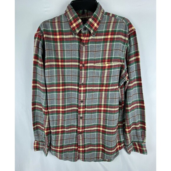 Lands' End Other - LANDS END Shirt Mens M Plaid Flannel 100% Cotton Button‎ Down Pocket MINT!